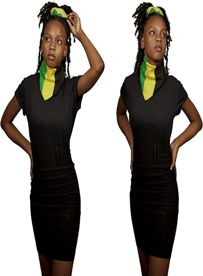 SUNRIBE Jamaica Flag Bandana Rasta Headwrap for Men & Women - Caribbean Pride Scarf, Headband, Festival Accessory, Reggae Colors, Multi-Way Wear for Carnival, Parties & Travel - Image 3